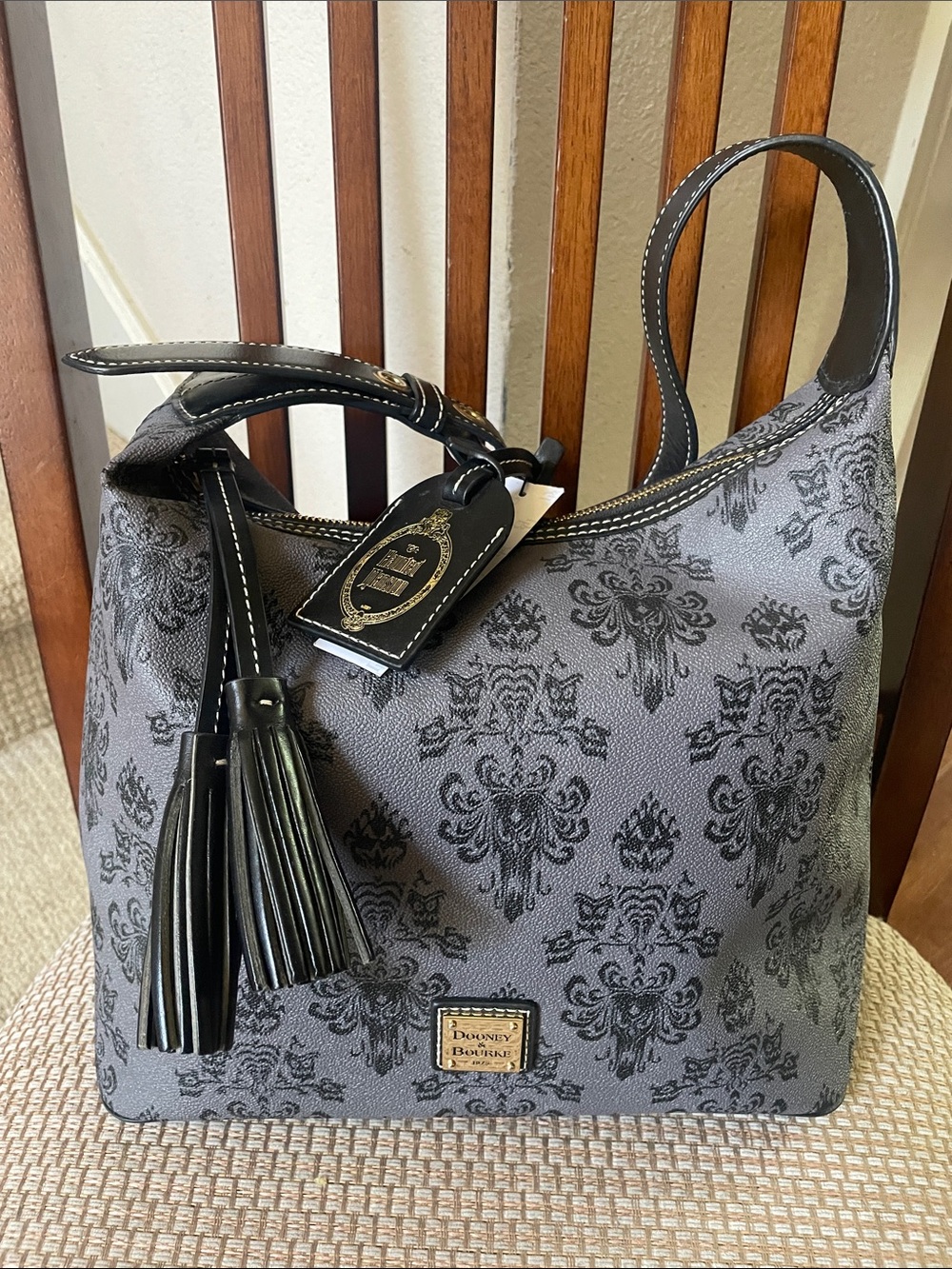 Disney Dooney & Bourke Haunted Mansion Wallpaper Hobo